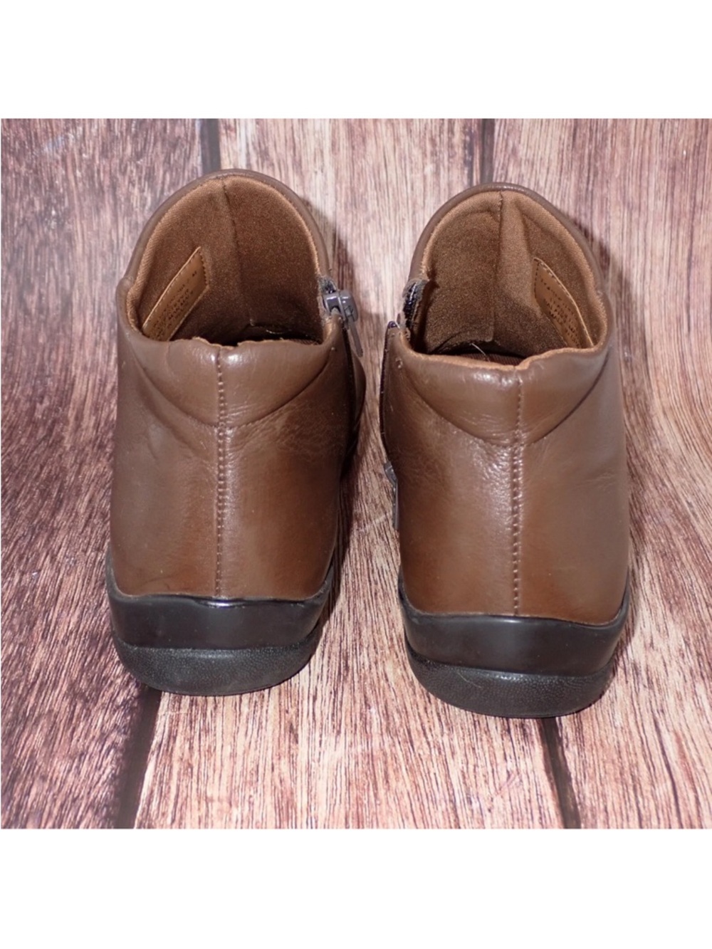 David Tate Womens Sportivo Zipper Leather Ankle Booties Size 7 M Waterproof - Picture 7 of 9